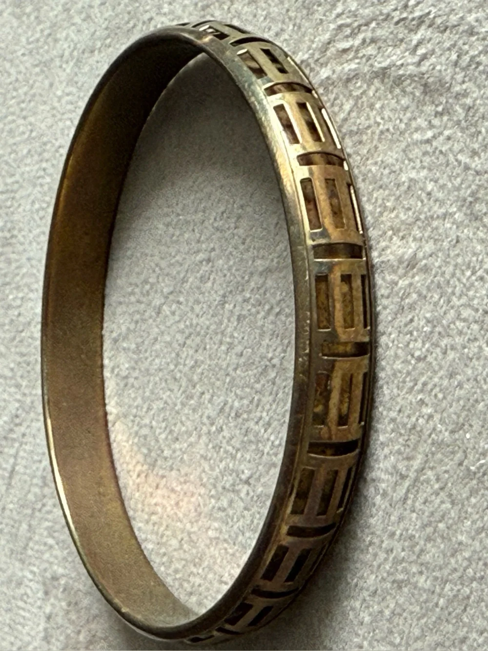 Gold-Tone Cutout Hinged Bangle Bracelet - Women Jewelry